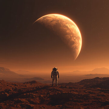 Astronaut on Alien Planet