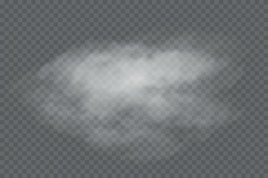 Long horizontal white smoke plume with thick mist and vapor, realistic fog overlay for cinematic and atmospheric effects.