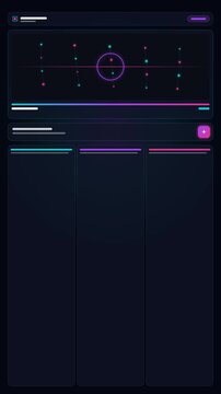 Dark Mode User Interface Dashboard Layout Template for Data Analytics