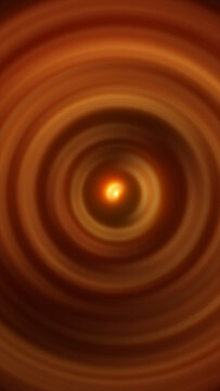 Abstract orange vortex with glowing concentric rings, bright central core, and warm swirling energy motion.