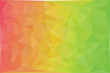 Fototapeta premium Low poly geometric background, with red, orange, yellow, and green, gradient triangles, isolated, on a white background_2.eps