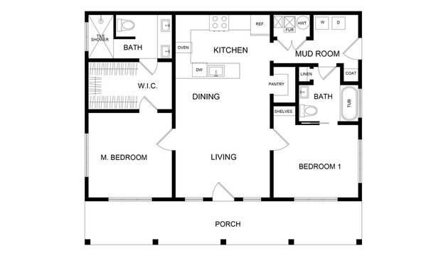 Two Bedroom Floor Plan Modern
