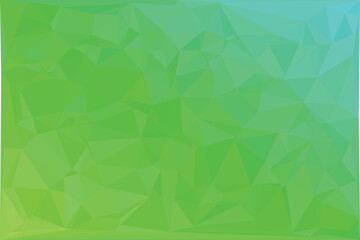 Obraz premium Low poly geometric background, with green and, cyan gradient triangles, isolated on a, white background.eps