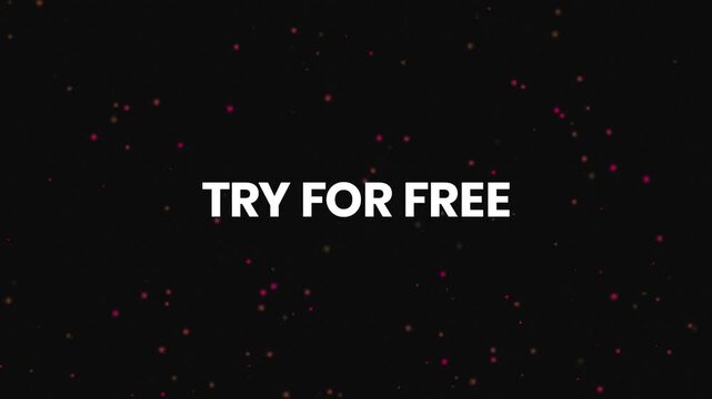 Try For Free Neon Text Reveal Animation 4K Promotional Call to Action for Free Trials Online Services and Special Offers