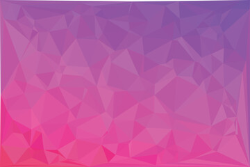 Obraz premium Low poly geometric background, with pink and, purple gradient triangles, isolated on a, white background_6.eps