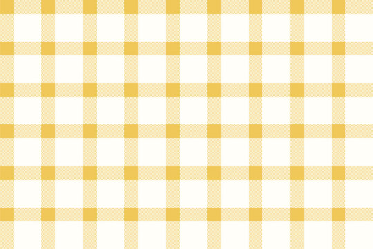 Yellow Vichy Background. Gingham Seamless Pattern. Tartan Plaid Wallpaper.