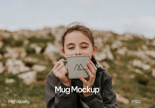 Outdoor Mug Mockup Design PSD