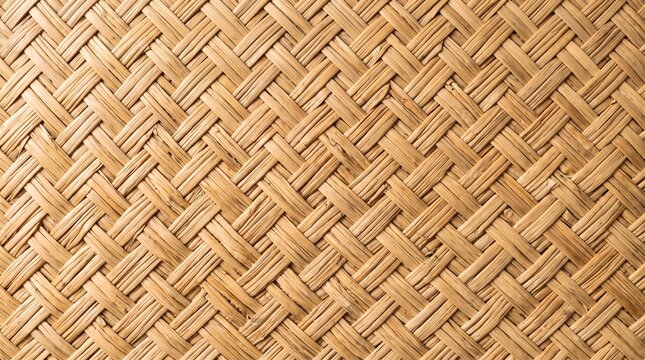 Woven rattan pattern texture beige surface for interior design.