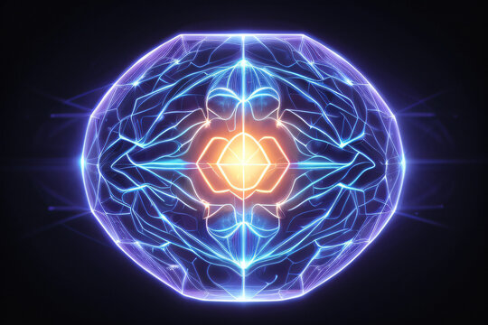 Generative AI creative abstract concept art background