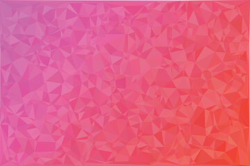 Fototapeta premium Low poly geometric background, with pink and, red gradient triangles, isolated on a, white background polygon