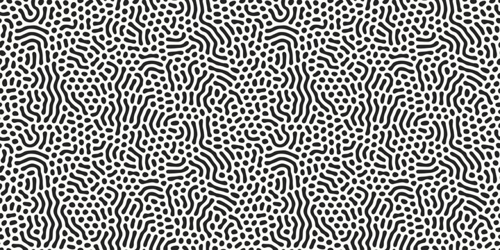 Turing Pattern Seamless Background. Abstract Organic Reaction Diffusion Vector Texture