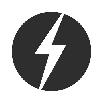 Electric Power Lightning Bolt Icon for Mobile Apps, UI UX Design, Chargers, and Energy-Related Branding Vector Illustration