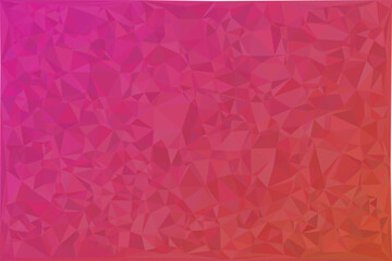 Fototapeta premium Low poly geometric pattern with pink and red gradient, triangular mosaic texture on a transparent background