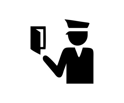 TF 019: Immigration, or Passport control inspection signs. Transportation facilities vector design and illustration.