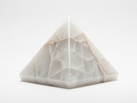Geometric pyramid crystal structure close-up