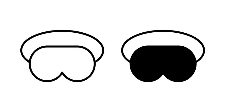 Eye mask icon flat clipart series
