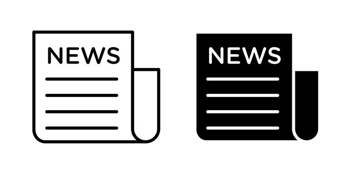 Newspaper icon flat clipart series