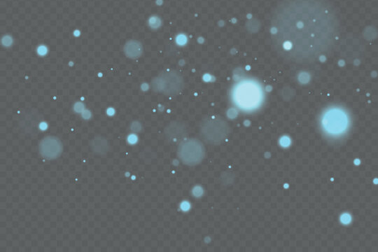 blue sparkling light dust and glowing starbursts float across a dark background, creating a magical, elegant atmosphere with shimmering particles and radiant bokeh effects. floating glitter dust.