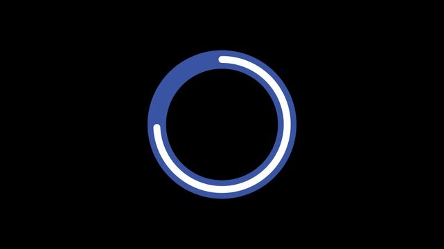 Circular Loading Progress Percentage Counter from 0 to 100 Percent Animation