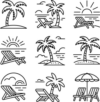 Set of dinosaur silhouettes