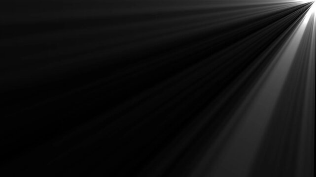 White Volumetric Light Rays From Top Right Corner, Dark Background 4K