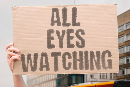 "all eyes watching" Answers sought by all. ALL. EYES. WATCHING. ANSWERS. SOUGHT.