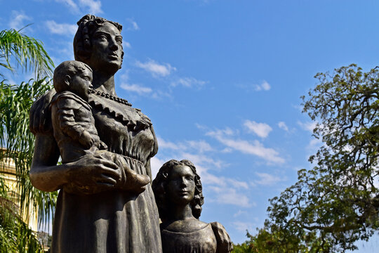 RIO DE JANEIRO, BRAZIL - August 13, 2026: D. Carolina Josefa Leopoldina, first Empress of Brazil, with her children