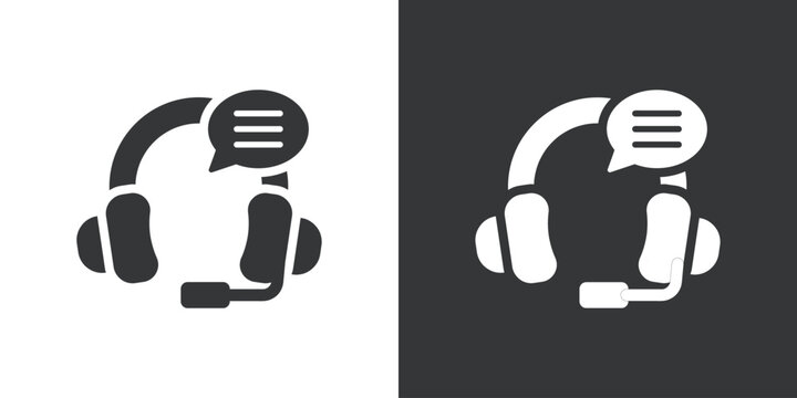 Customer Support icon. Solid glyph series icon
