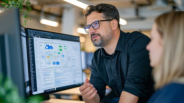 Modern SaaS platform cloud architecture diagram showing thousands of customers sharing efficiently utilized infrastructure, autoscaling based on traffic, multi-tenant resource pooling, pay-per-use c