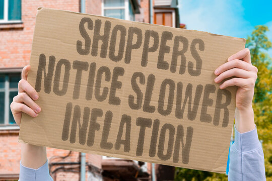 "shoppers notice slower inflation" Grocery price rises decelerate. SHOPPERS. NOTICE. SLOWER. INFLATION. GROCERY.
