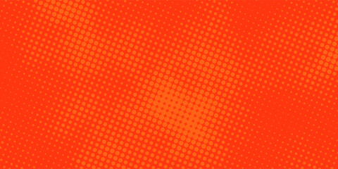 Fototapeta premium Red comic book pop art background with bold halftone dots. Dynamic superhero vector illustration perfect for posters, banners, branding, packaging, and web design.