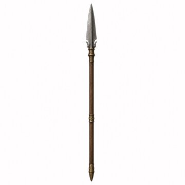 antique silver spear