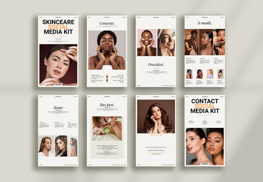 Skincare Social Media Kit Layout