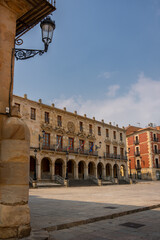 Historic Main Square ("Plaza Mayor") of Soria with Traditional Architecture in Castile and Leon, Spain.  © Topillo