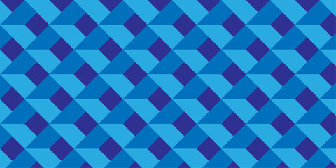 Obraz premium abstract blue geometric cube creative concept triangle overlap square technology background. digital cubes fabric and wallpaper grid block texture background.