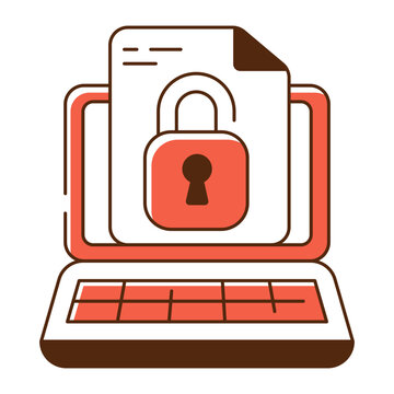 Padlock with paper denoting concept of locked file 

