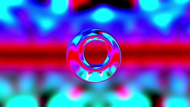 Vivid Holographic Fractal Sri Yantra Mandala Spectrum Loop 4K