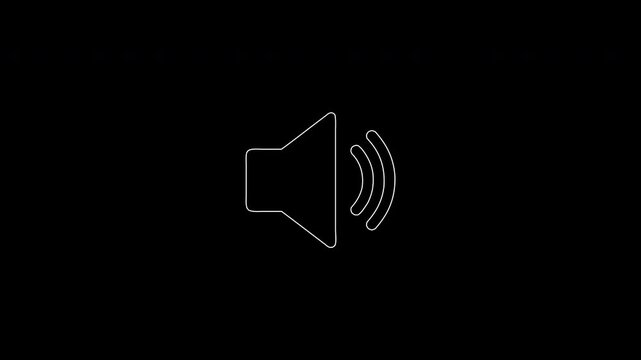 Animated speaker icon illustrating sound and volume