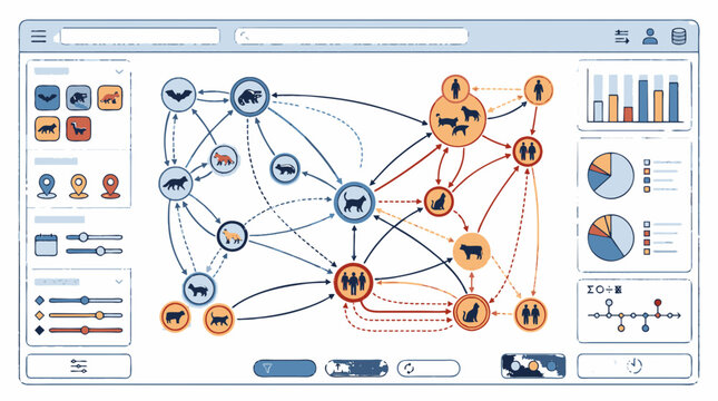 Rabies Virus Transmission Network Tracking Interface Vector for Veterinary Public Health Center
