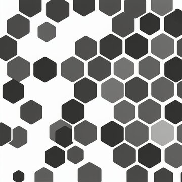 Abstract Gray and White Hexagon Pattern