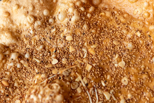 Close-up: Tho Ha rice crackers (Vietnamese: B&aacute;nh đa Thổ H&agrave;). Van Ha, Bac Giang.