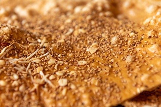 Close-up: Tho Ha rice crackers (Vietnamese: B&aacute;nh đa Thổ H&agrave;). Van Ha, Bac Giang.