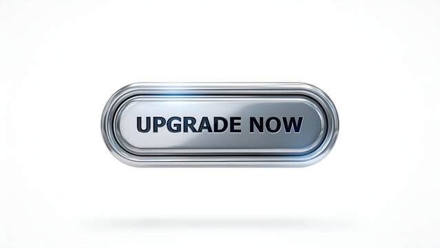 Upgrade now button for software promotion and digital call-to-action design elements
