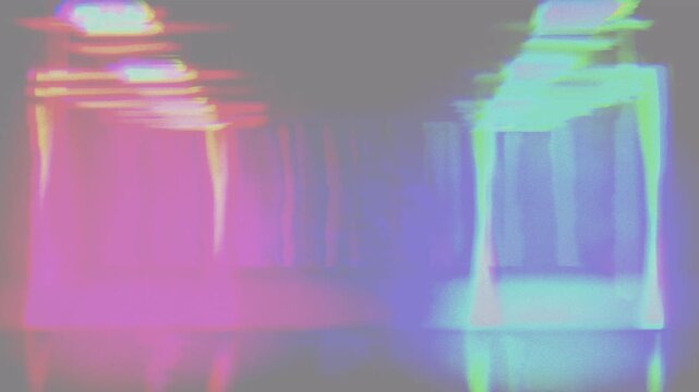 Abstract Digital Glitch Effect Background with Neon Color Distortions.