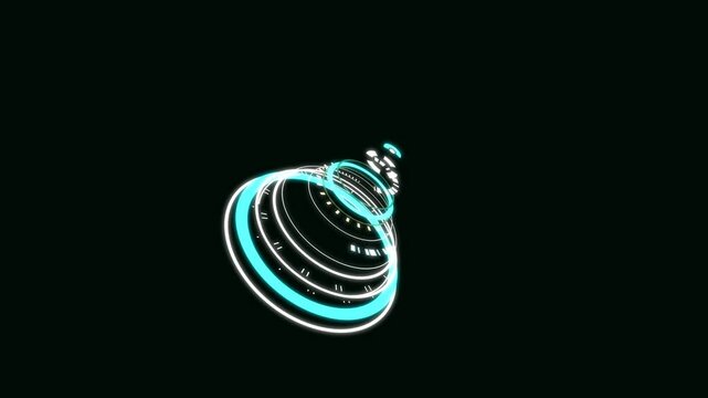 User interface HUD element slant disassembling motion. 