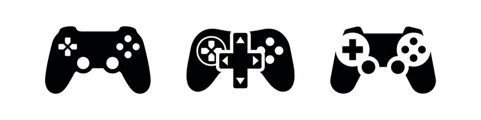 Gaming controller gamepad electronic icon set © Lili