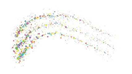 Fototapeta premium Colorful Sparkle Particle Wave with Rainbow Abstract Motion
