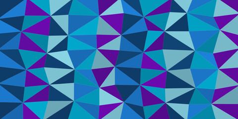 Fototapeta premium Abstract Geometric Low Poly Polygon Background with Blue and Purple Triangular Mosaic Pattern