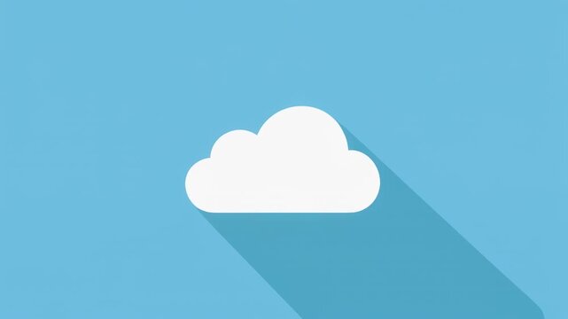 abstract white cloud floating in blue sky animation