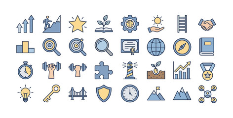 Fototapeta premium Of business and success featuring growth and strategy symbols